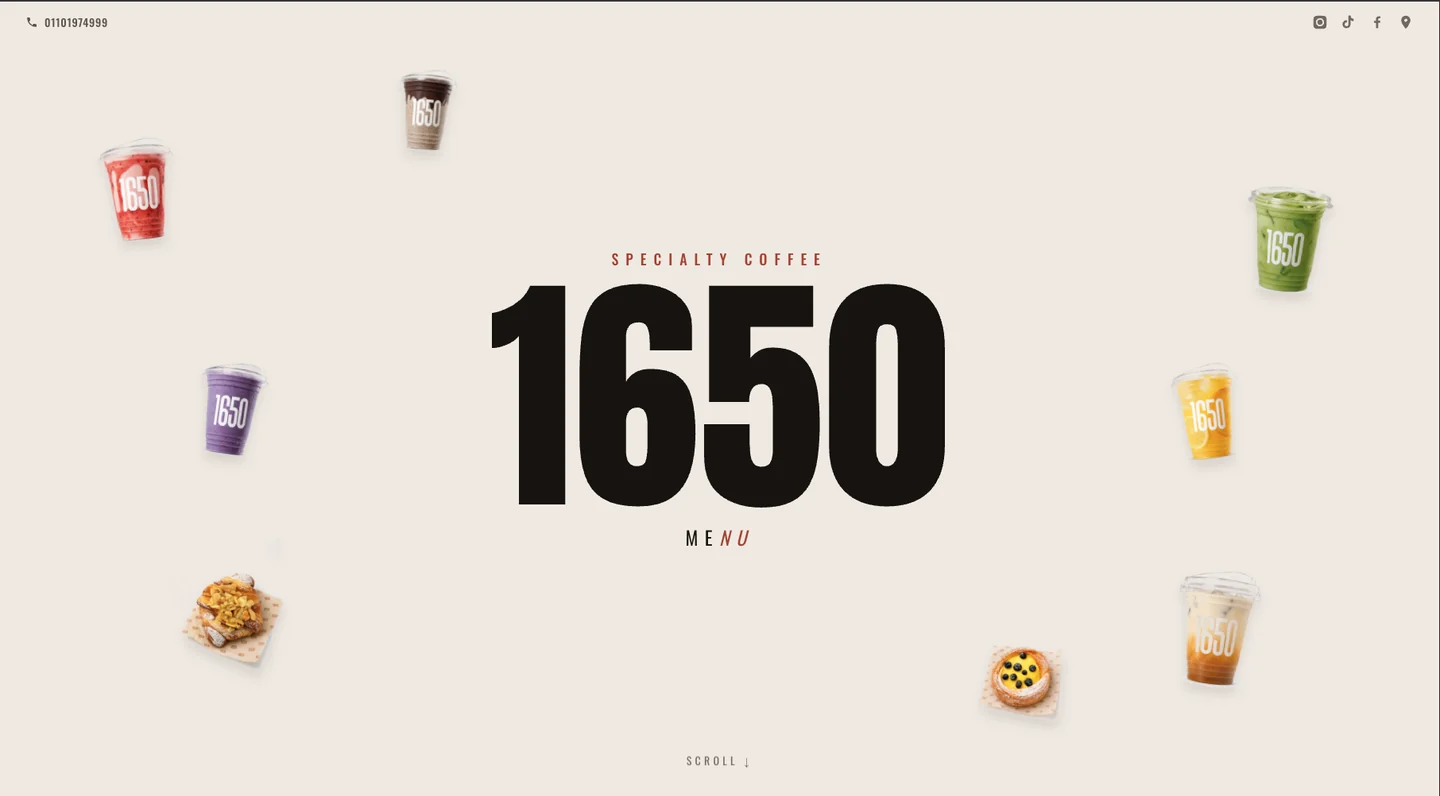 1650 Specialty Coffee website